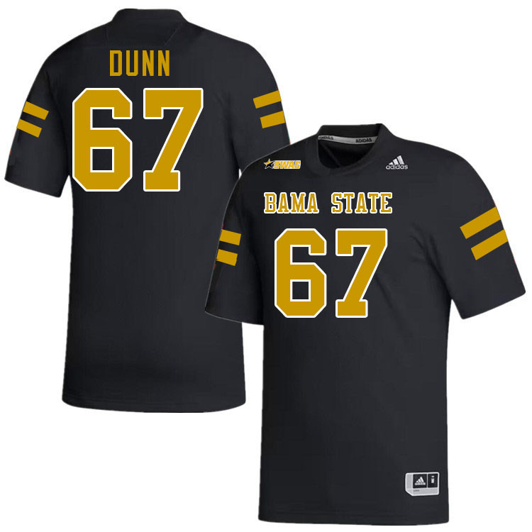 Alabama State Hornets #67 Arelious Dunn College Football Jerseys Stitched Sale-Black